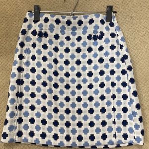 Boden Sz 2 mini skirt Blue check w/buttons